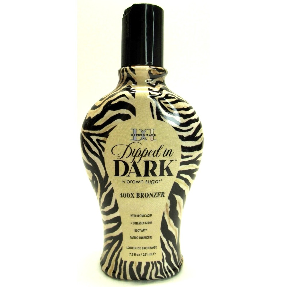 Brown Sugar Dipped in Dark 400X Bronzer Tanning Lotion 7.5oz Hyaluronic Collagen